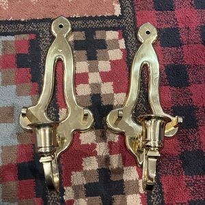 Pair partylite brass candle sconces